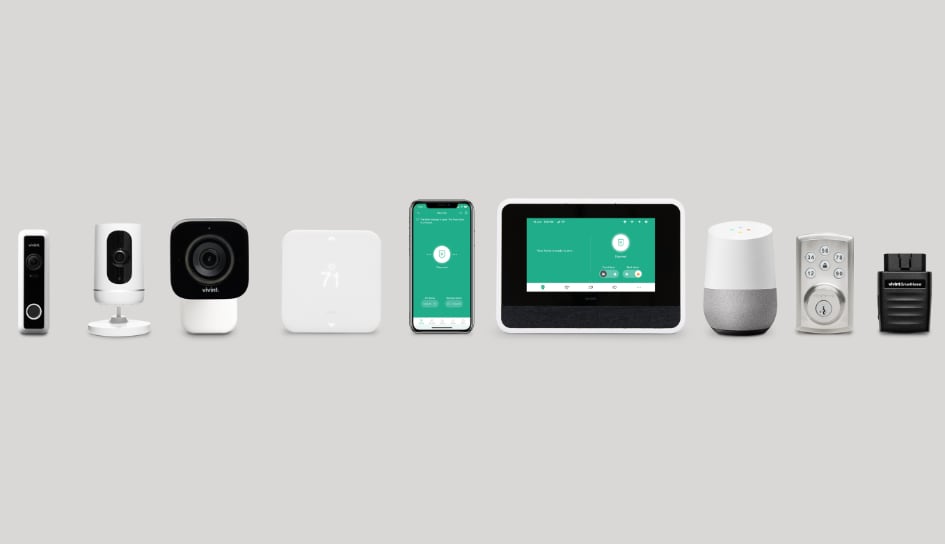 Vivint home security product line in Boston